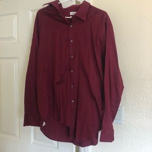 Calvin Klein red button down dress shirt- size large